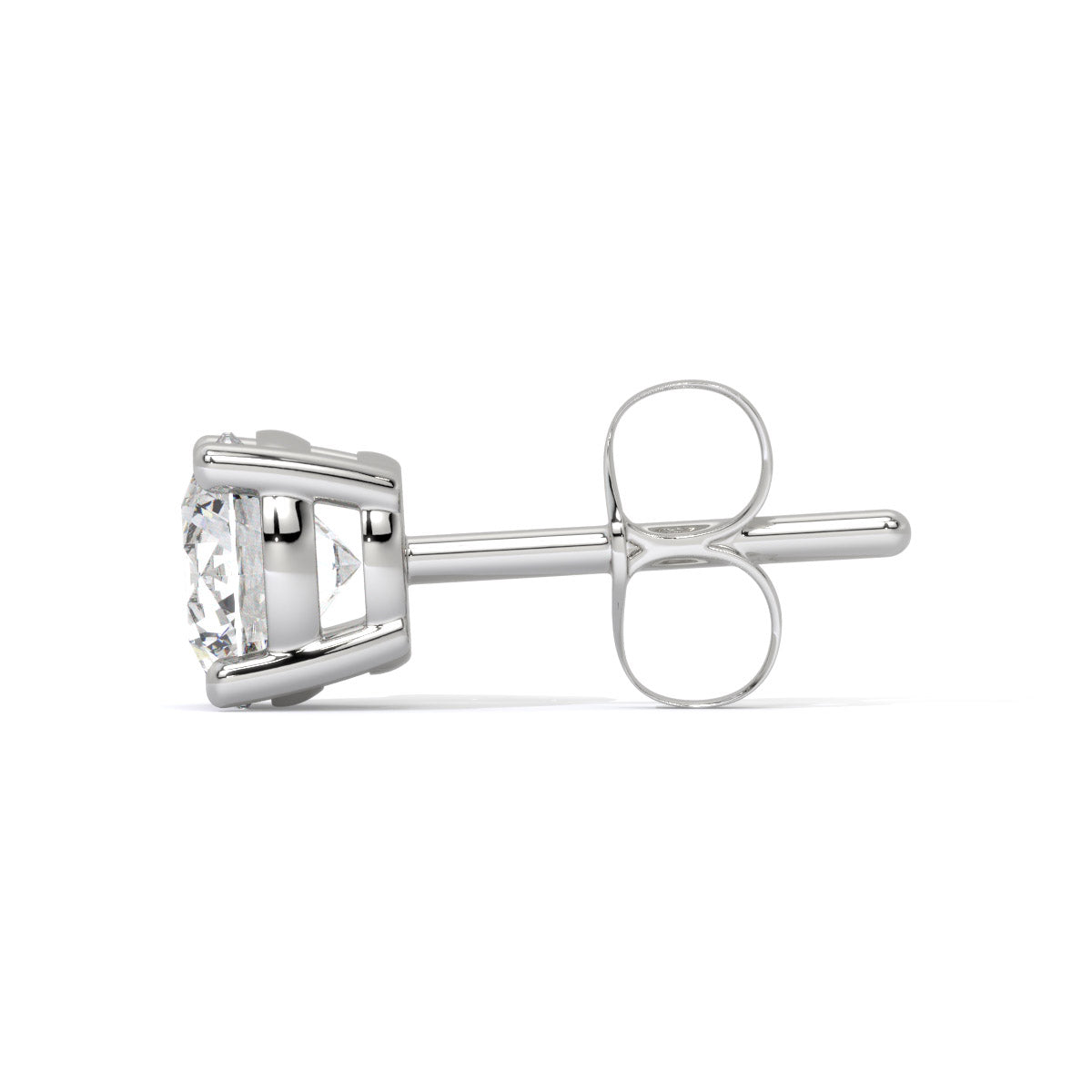 Round-Cut Men's Diamond Stud