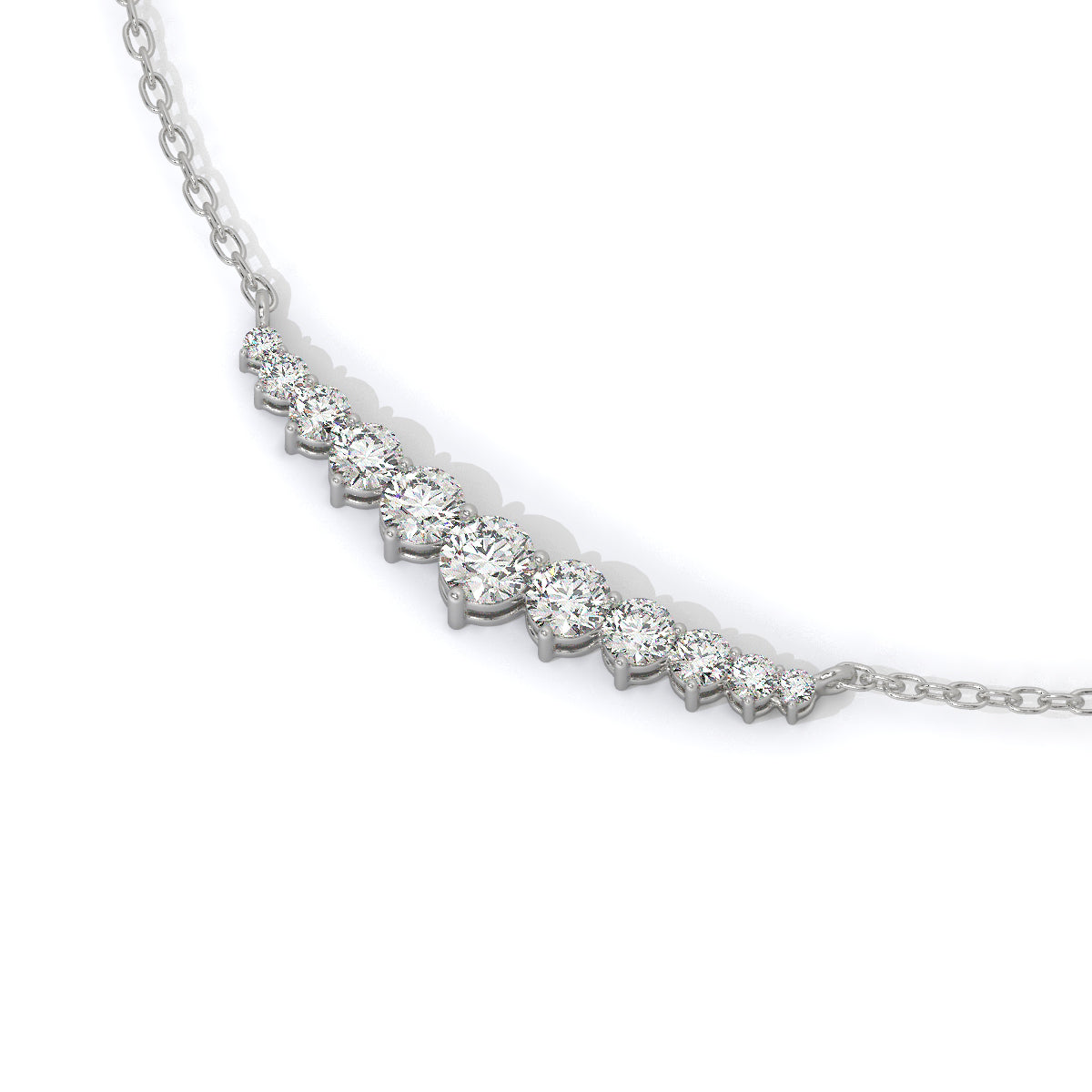 Radiance Diamond Curve Pendant