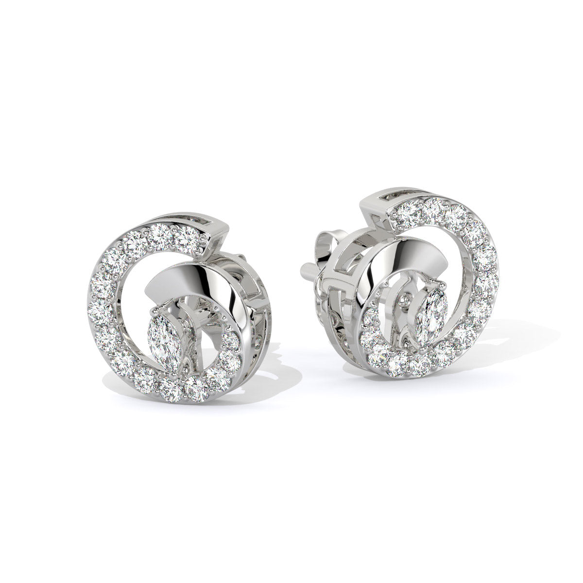 Seraphine Loop Sparkling Diamond Studs