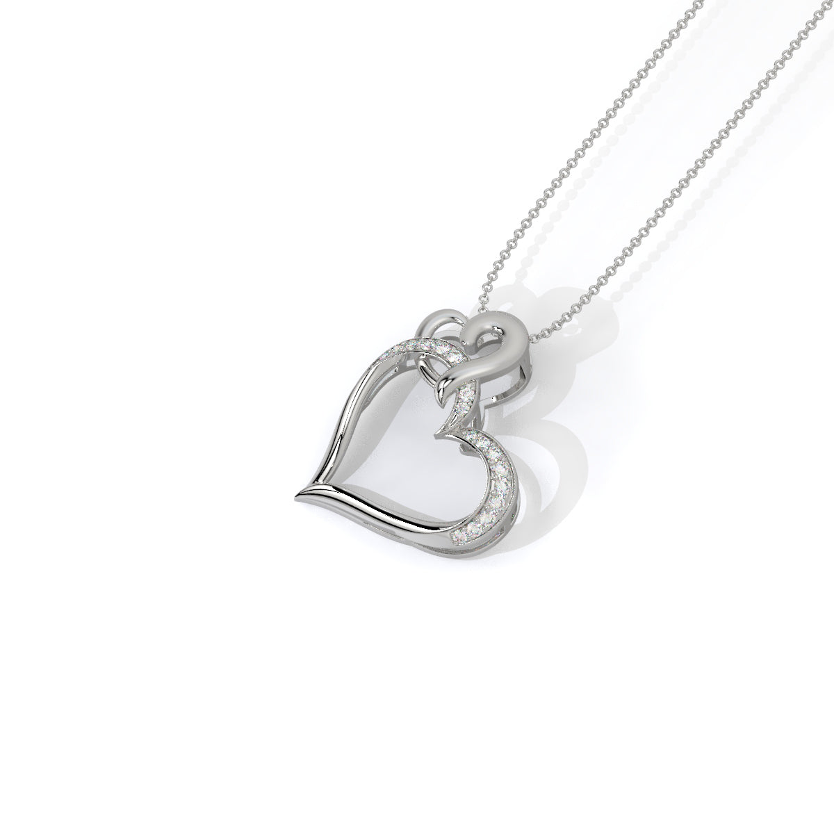 Elegant Heart Diamond Pendant