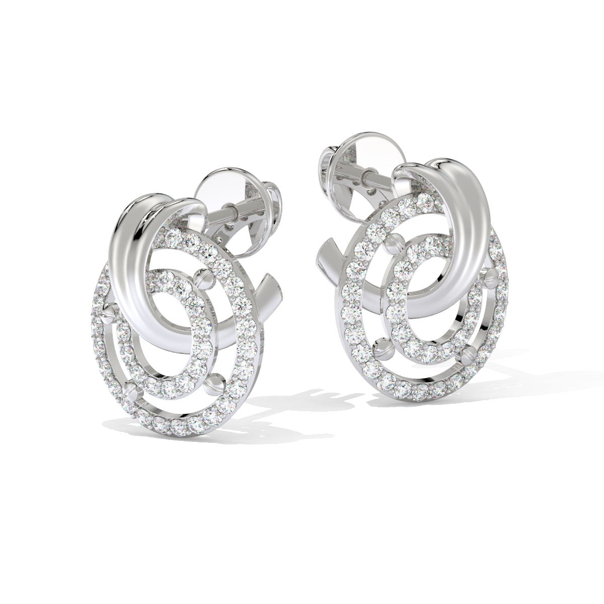 Whirling Grace Diamond Studs