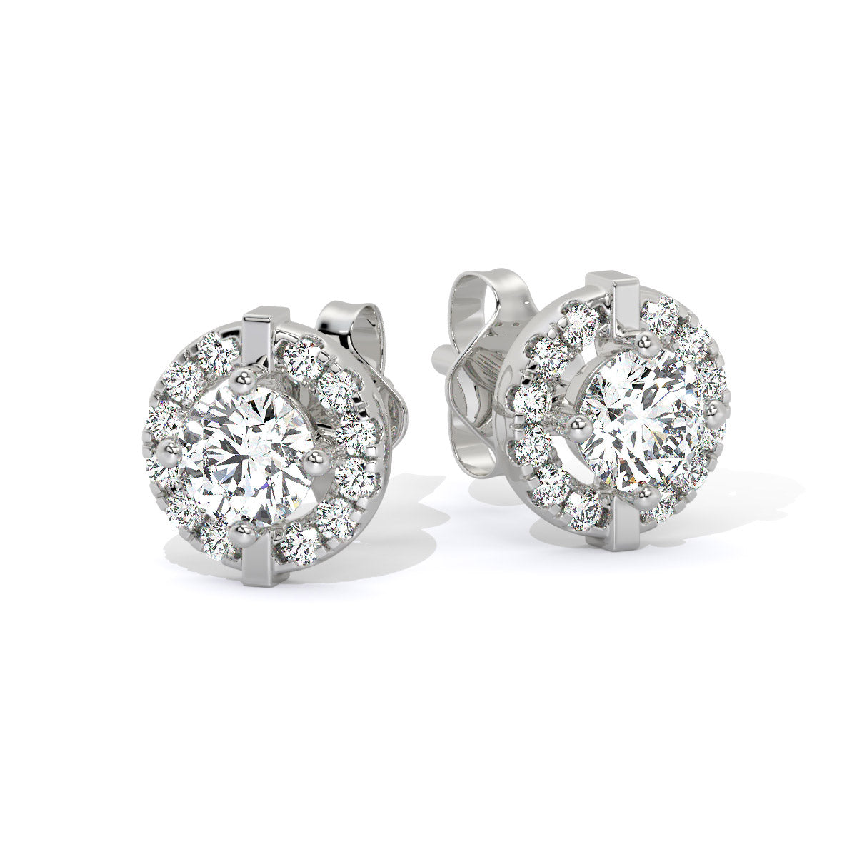 Solara Crown Diamond Circle Studs