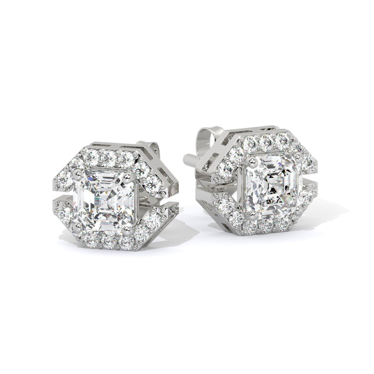 Glintara Edge Diamond Studs