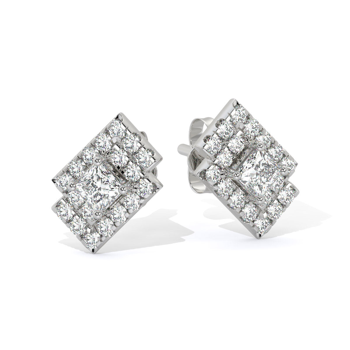 Solaris Frame Diamond Studs