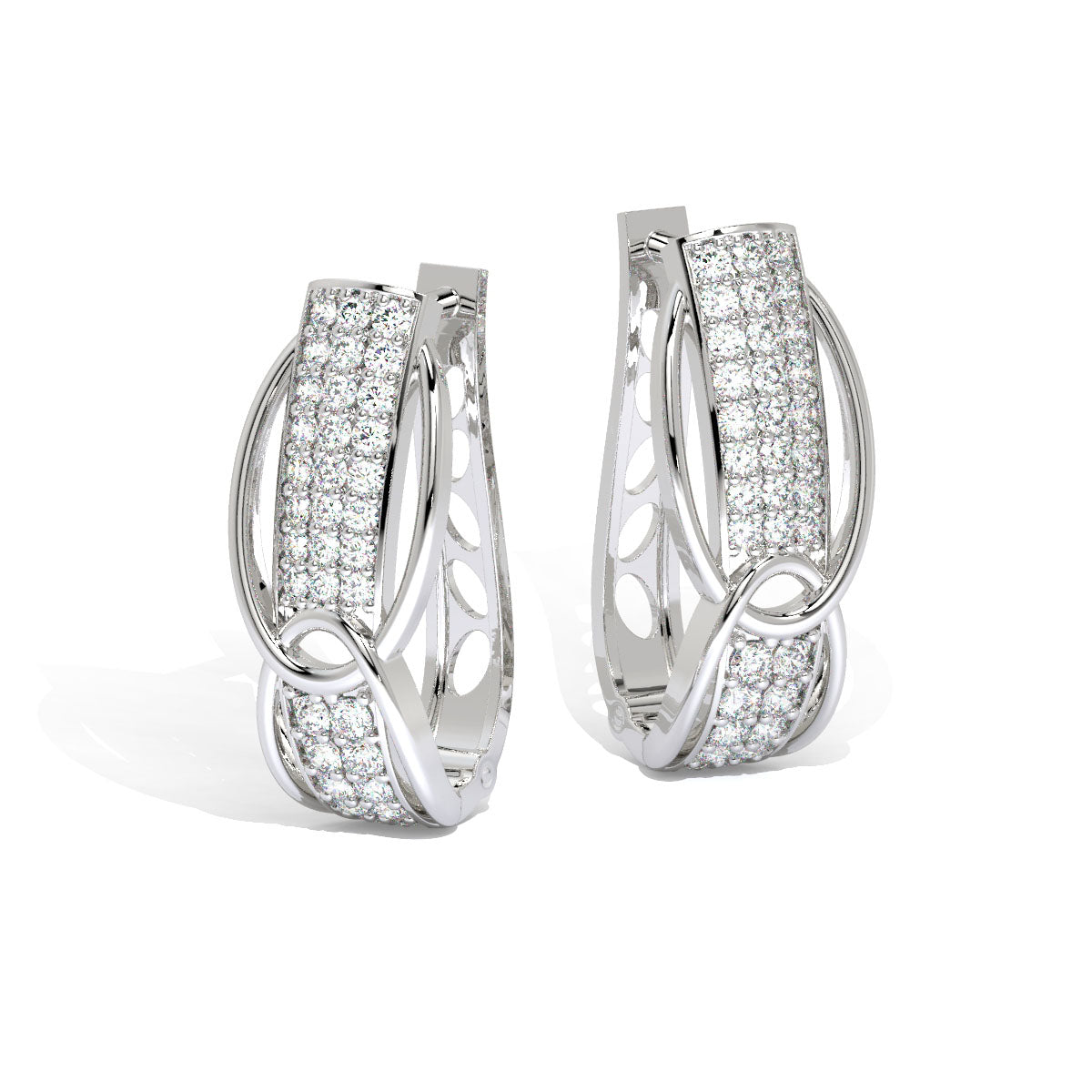 Timeless Twist Diamond Hoops