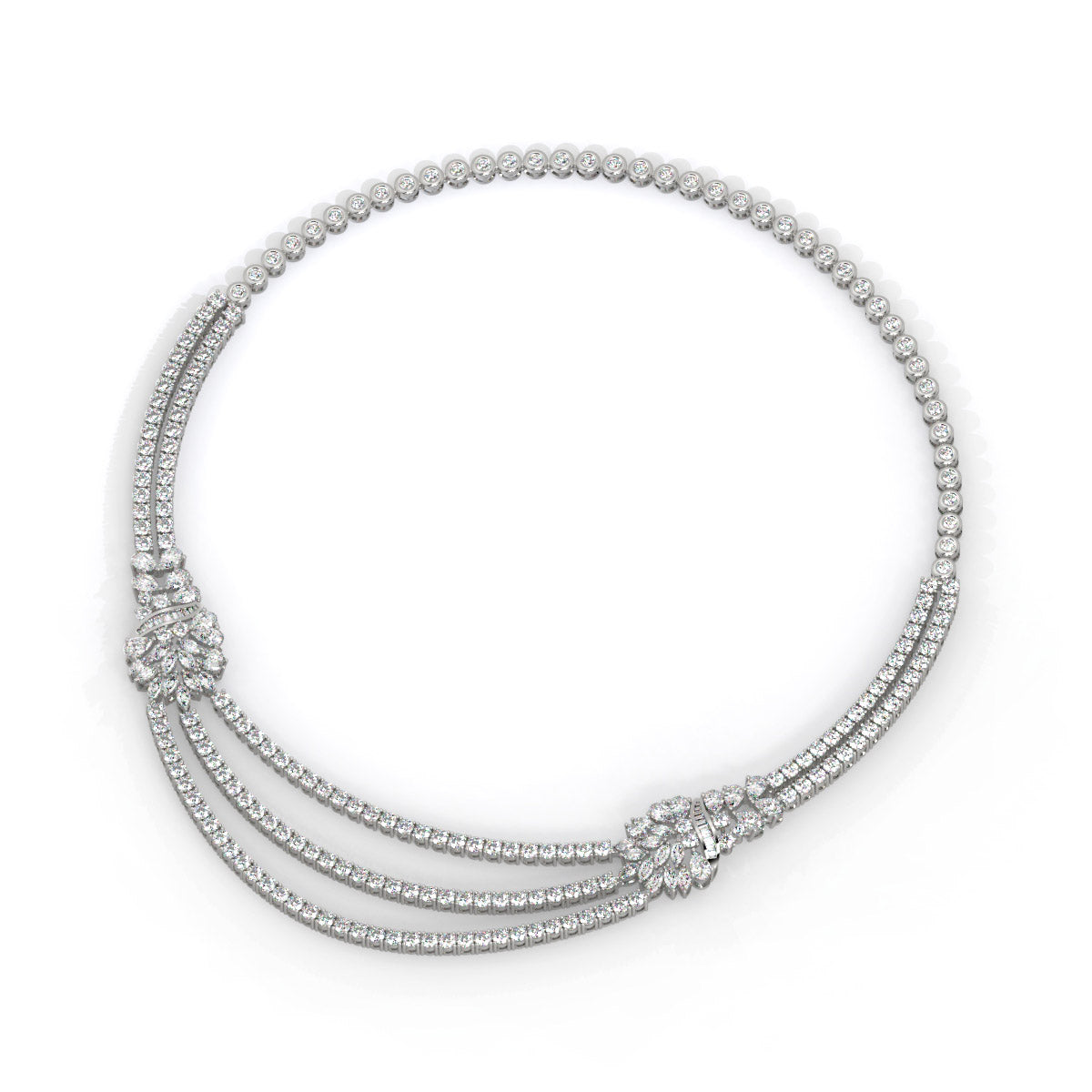 Triluxe Diamond Draped Necklace
