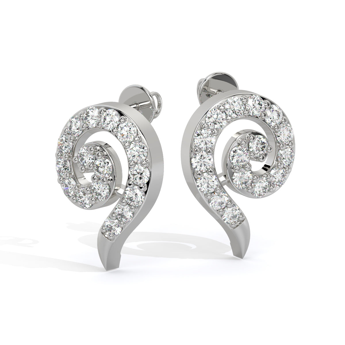 Spiral Gleam Diamond Studs