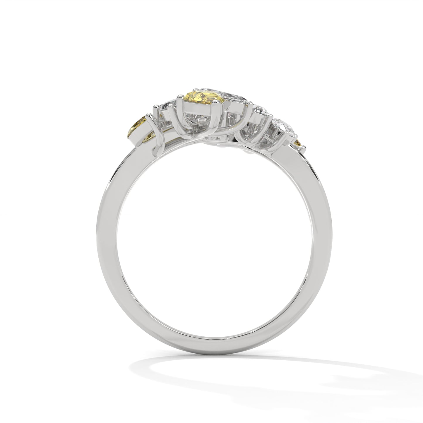 Citrine Leaf Dance Ring