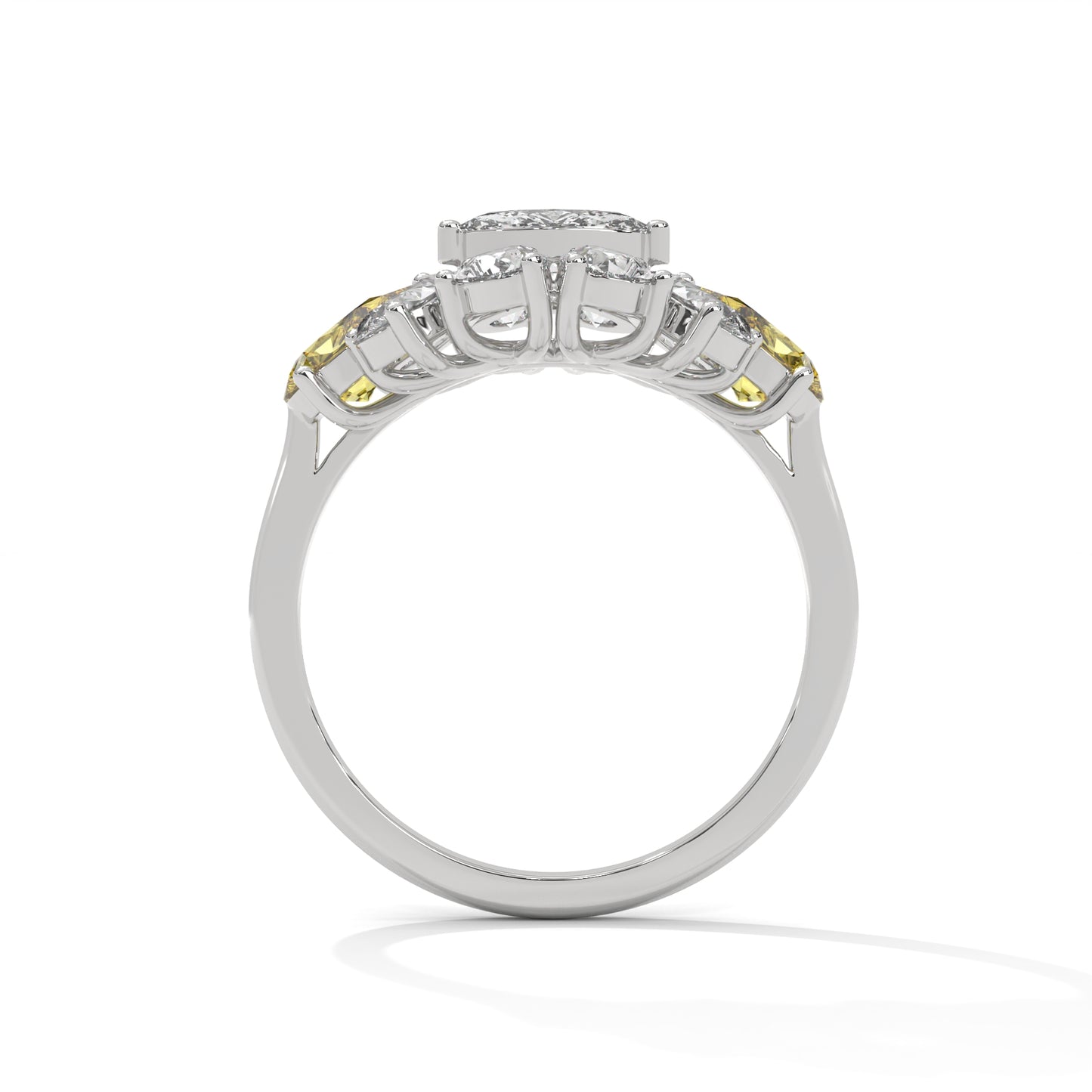 Sunflare Petal Cluster Ring