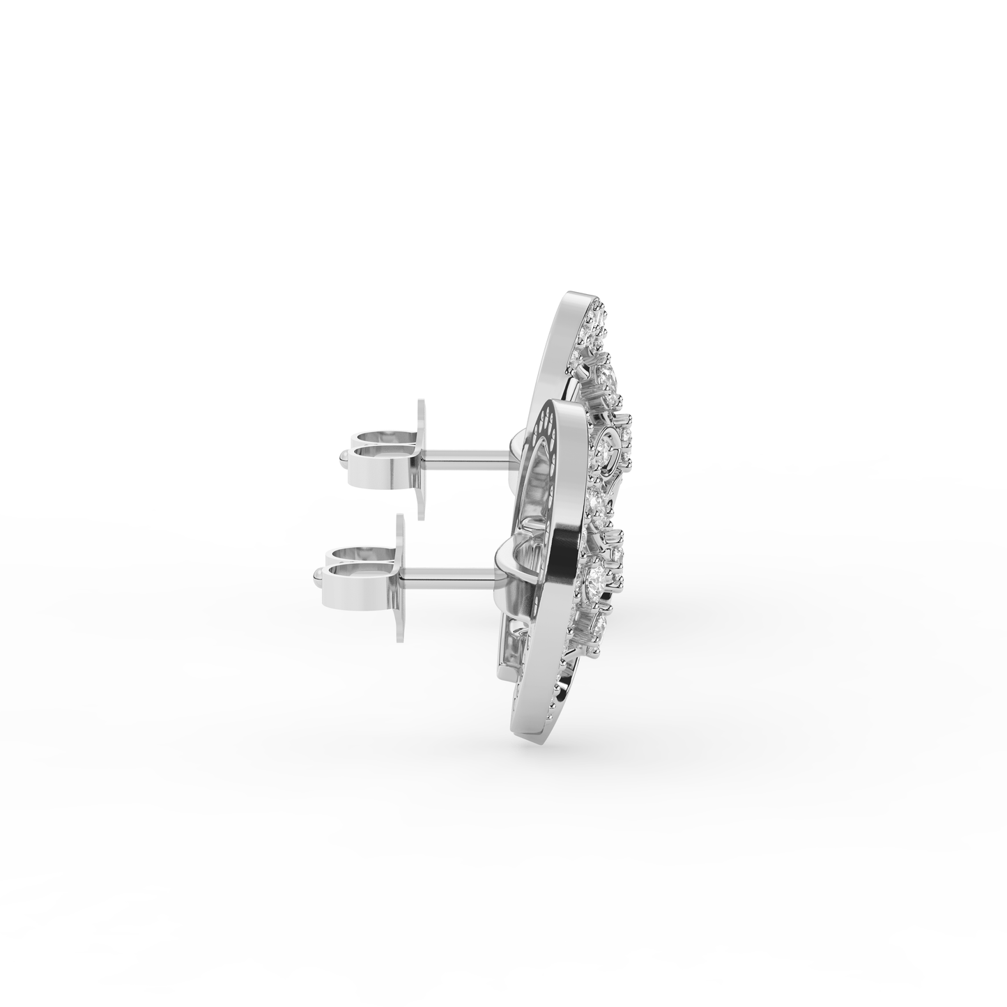 Floral Swirl Diamond Studs