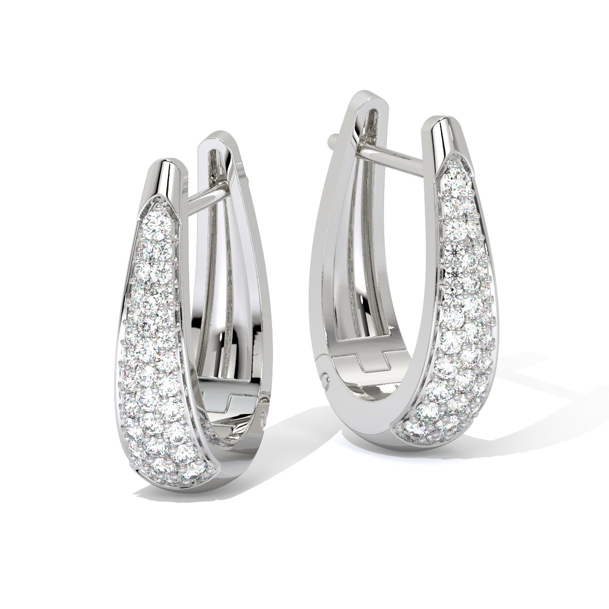 Tapered Diamond Hoops