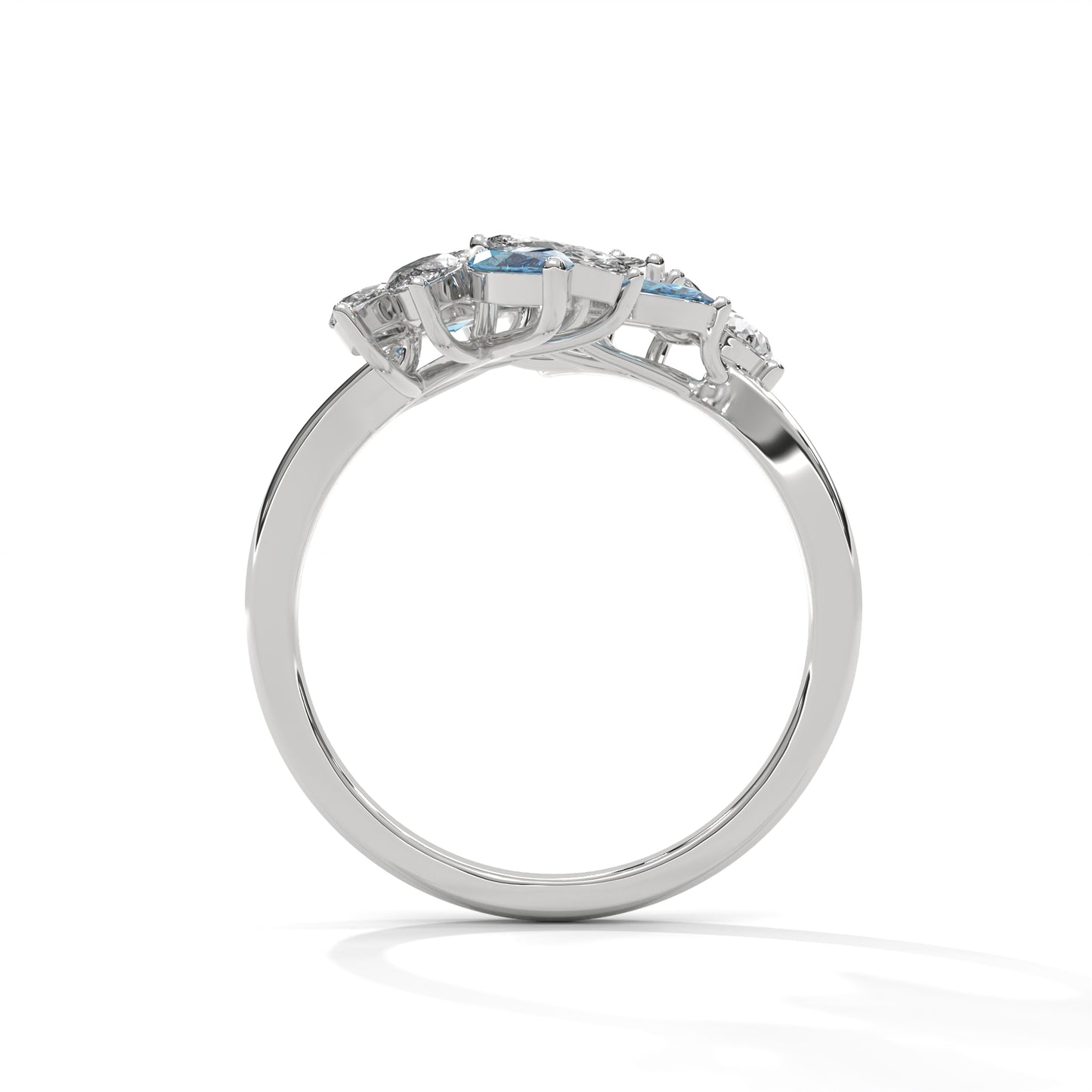 Frozen Feather Mirage Ring