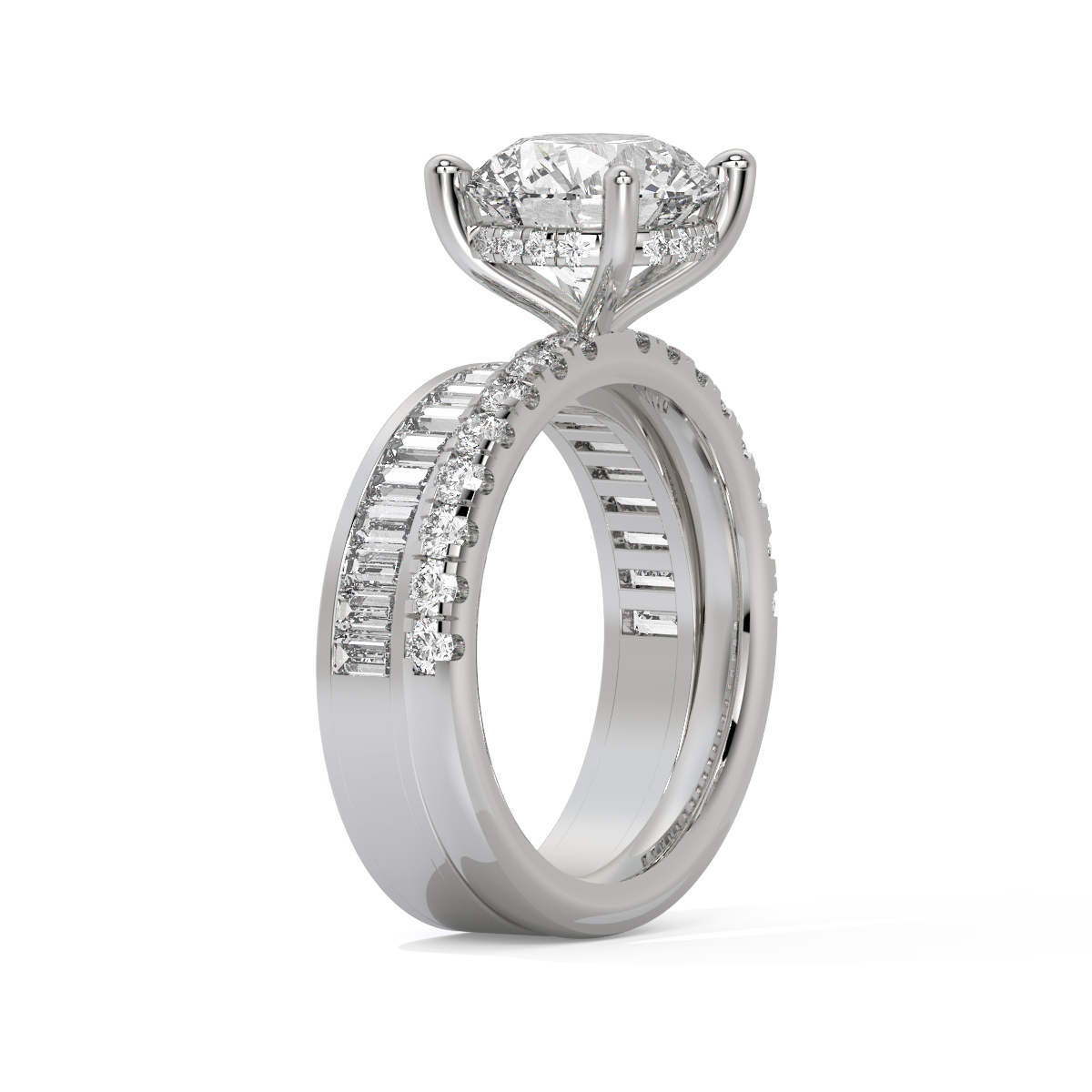Crownlight Duo Bridal Bypass Ring