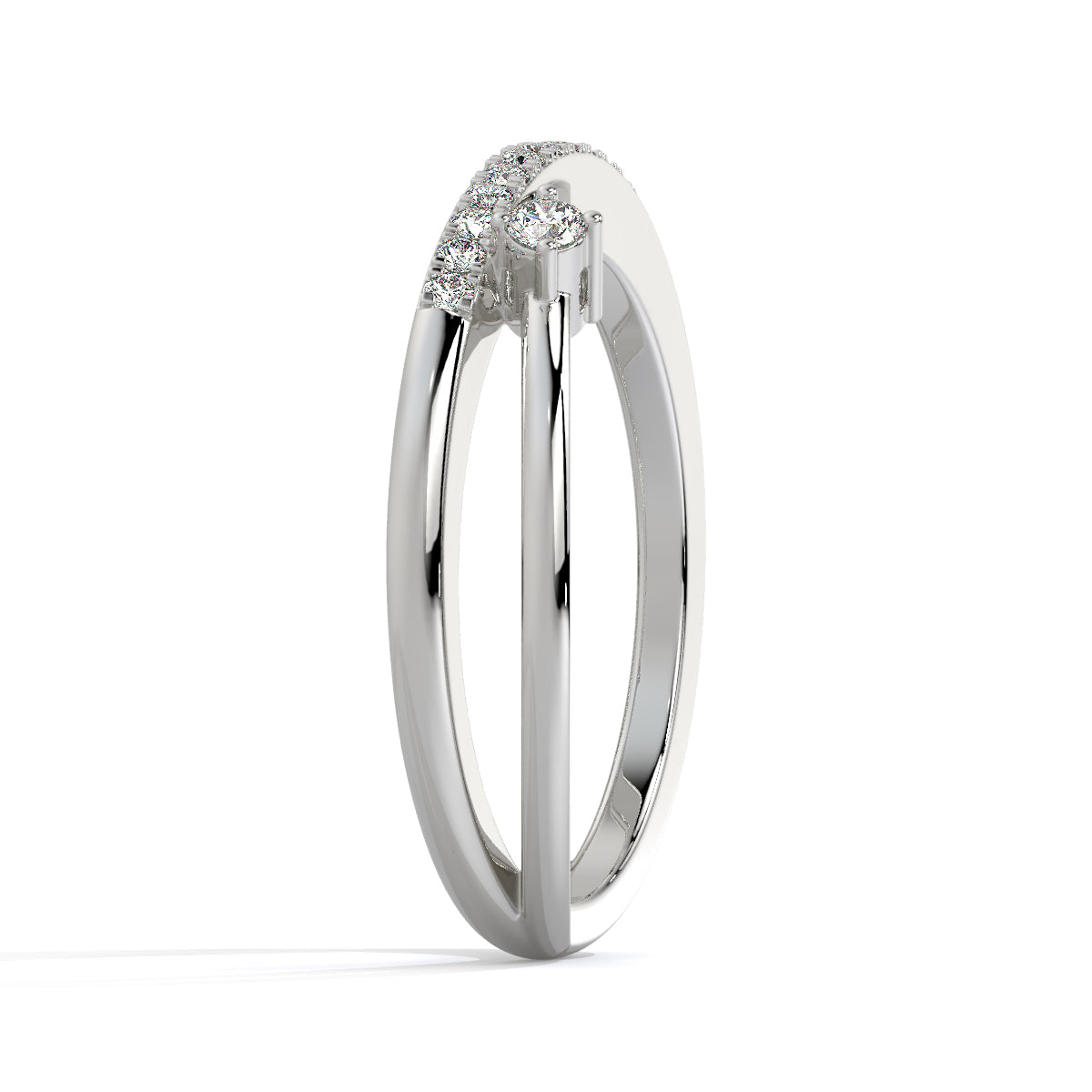 Criss-Cross Charm Diamond Ring