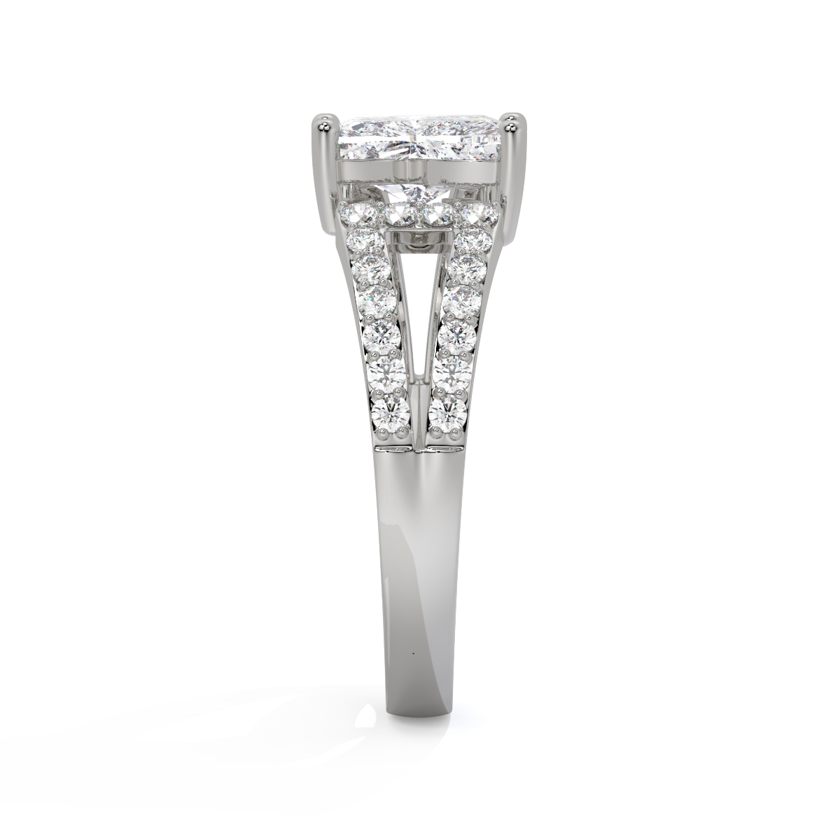 The Flutter Diamond Split-Shank Ring