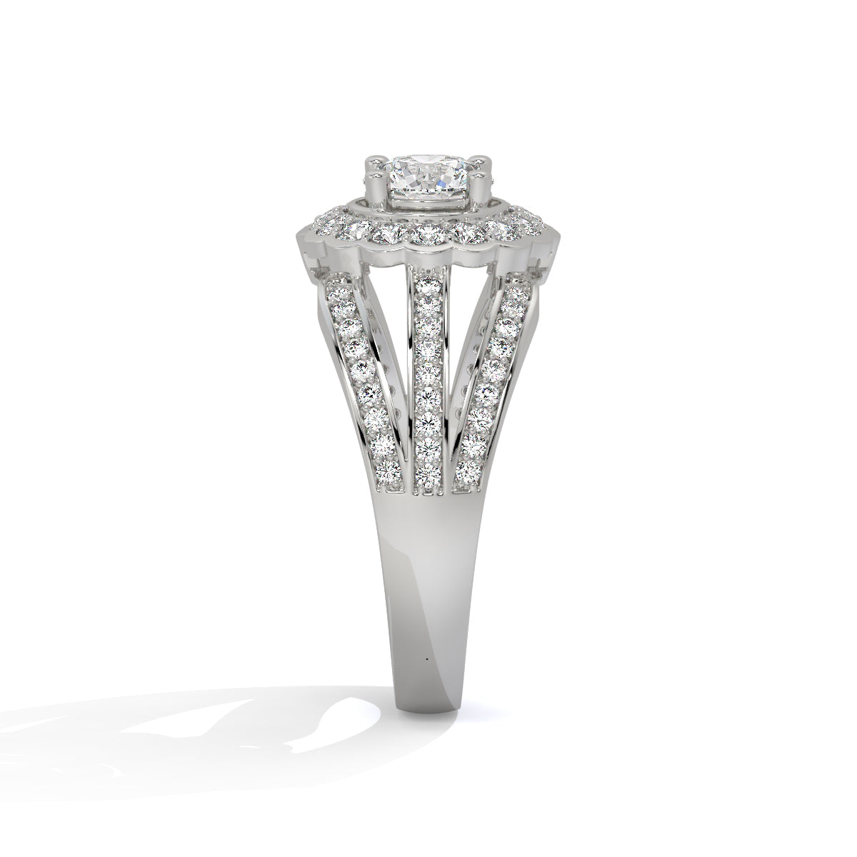Split-Shank Diamond Ring