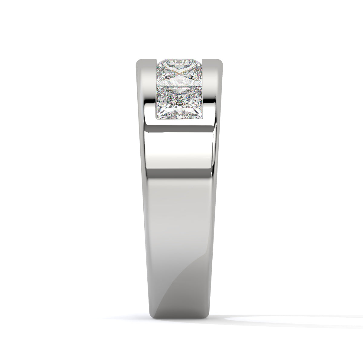 Princess-Cut Diamond Channel-Set Men's Ring