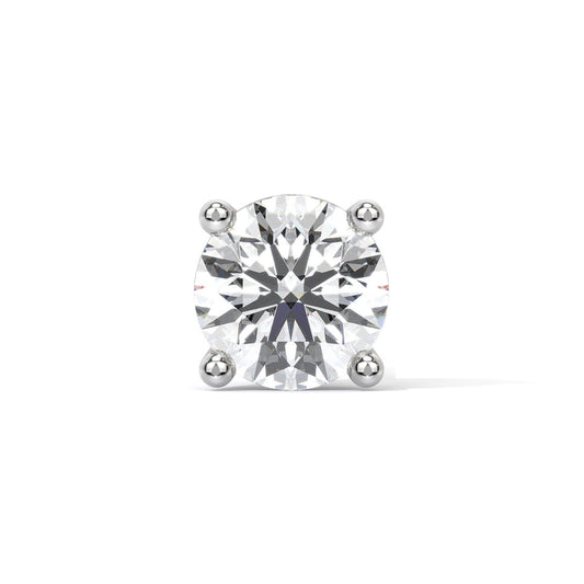 Round-Cut Men's Diamond Stud