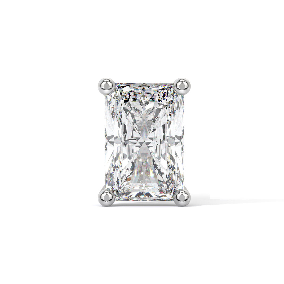 Radiant-Cut Men's Diamond Stud