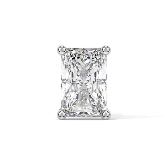 Radiant-Cut Men's Diamond Stud