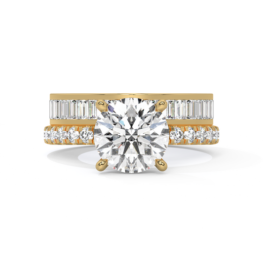 Crownlight Duo Bridal Bypass Ring
