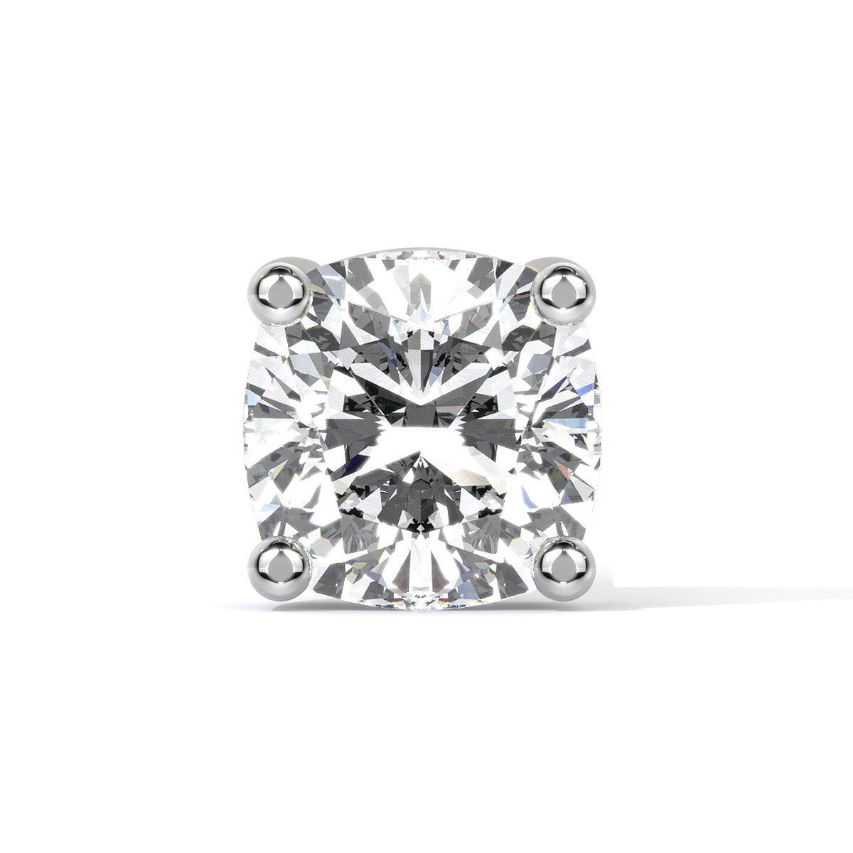 Cushion-Cut Men's Diamond Stud