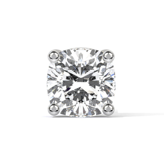 Cushion-Cut Men's Diamond Stud