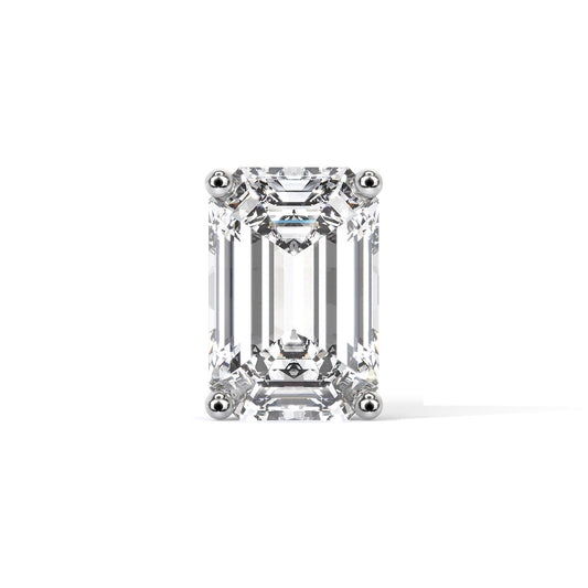 Emerald-Cut Men's Diamond Stud
