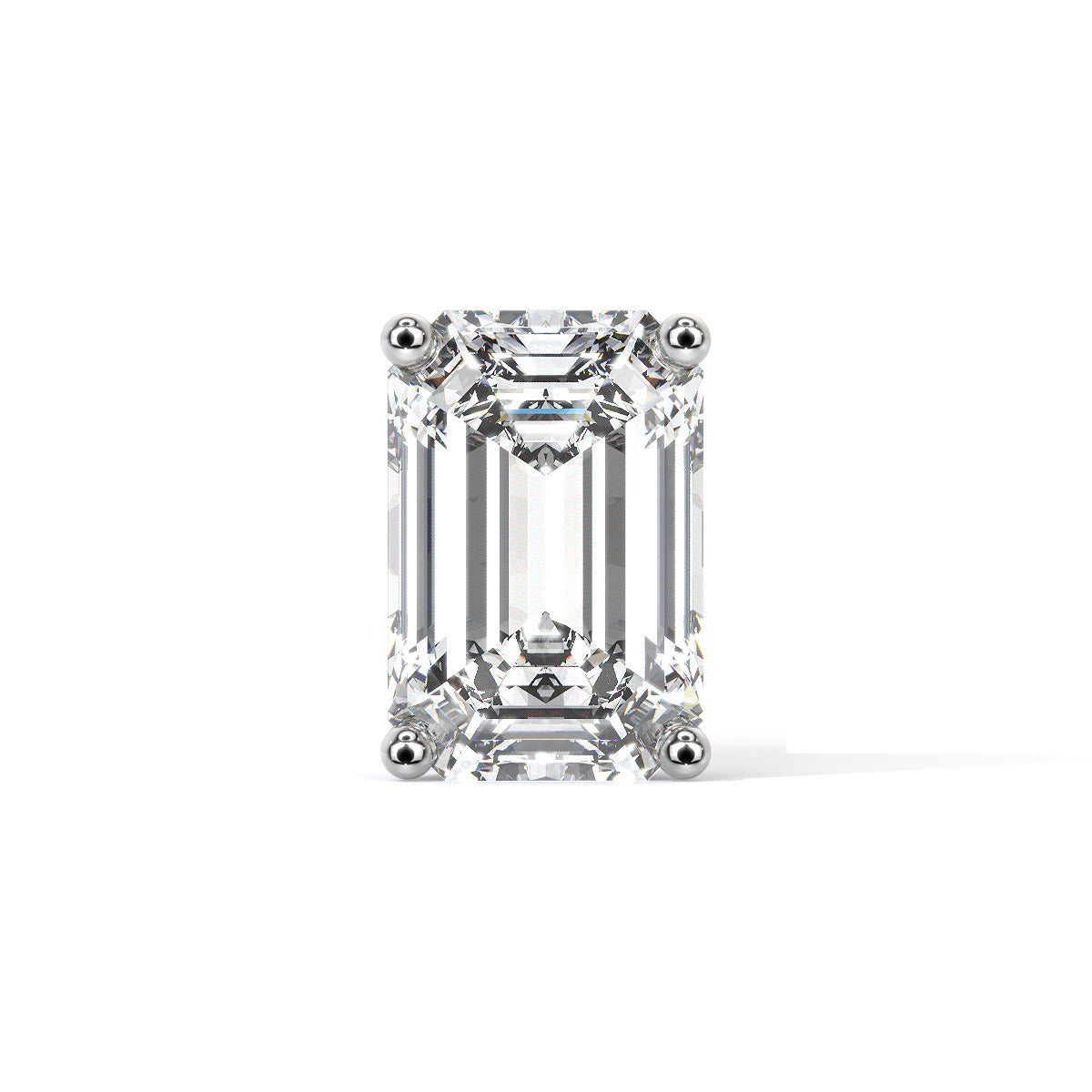 Emerald-Cut Men's Diamond Stud