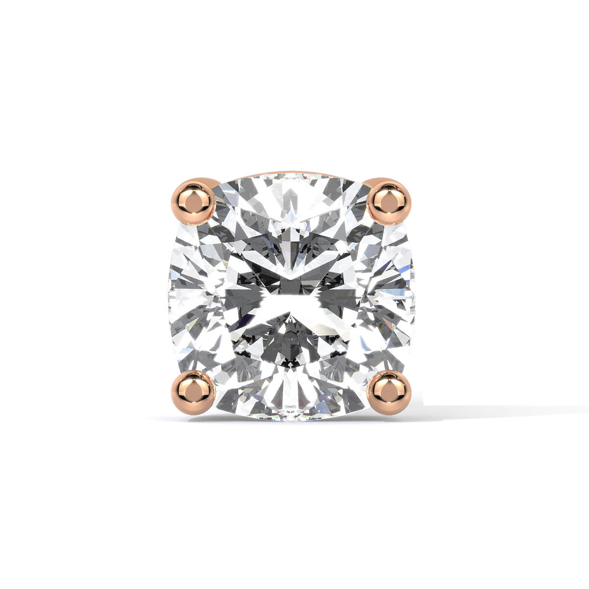 Cushion-Cut Men's Diamond Stud