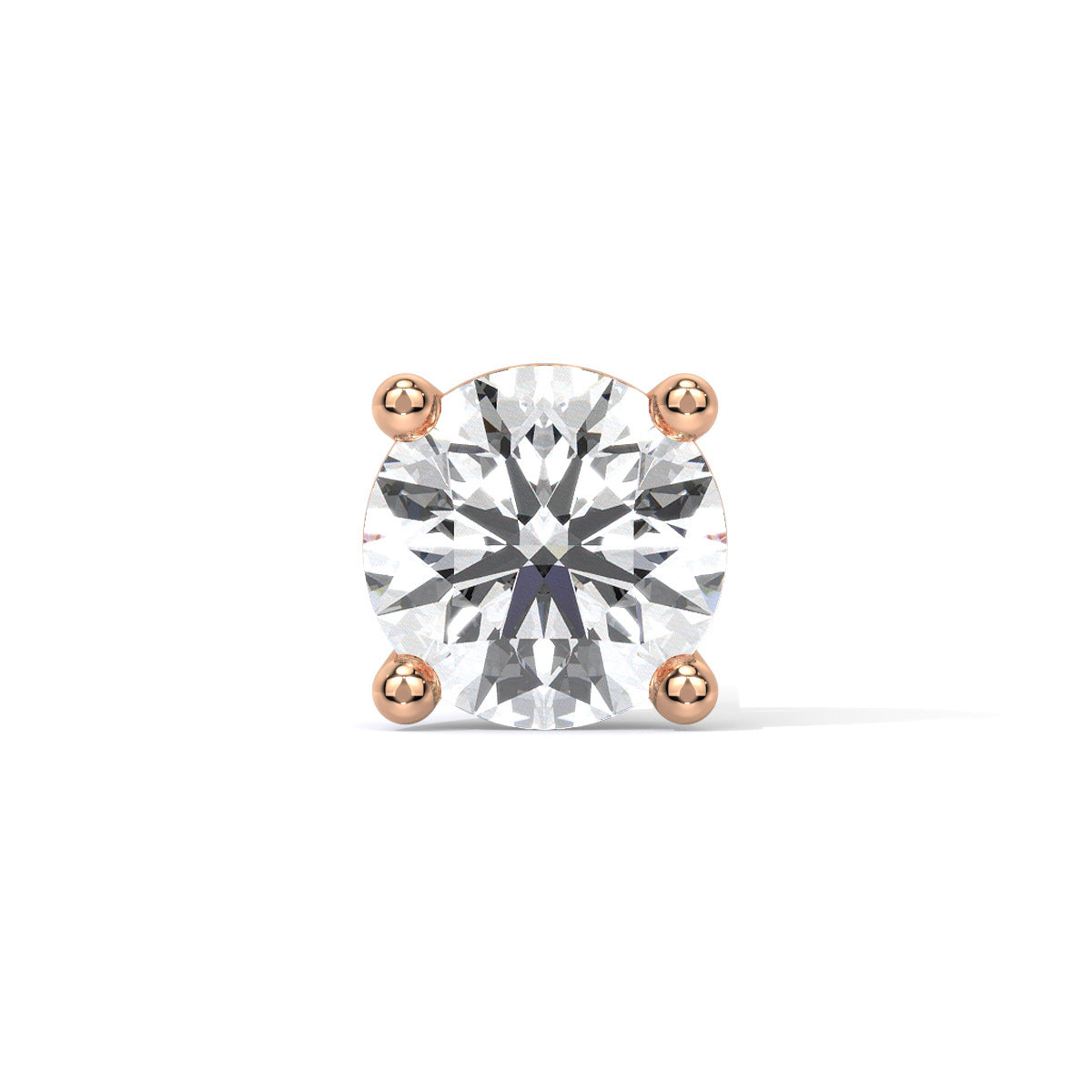 Round-Cut Men's Diamond Stud