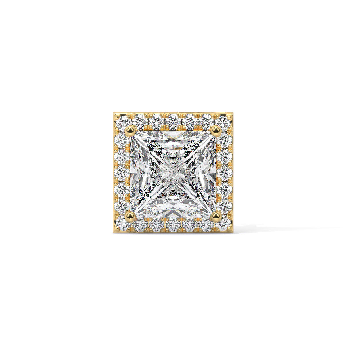 Crown Edge Men's Diamond Stud