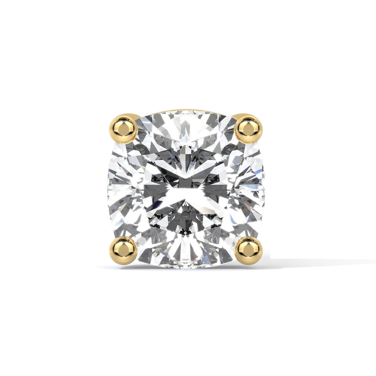 Cushion-Cut Men's Diamond Stud