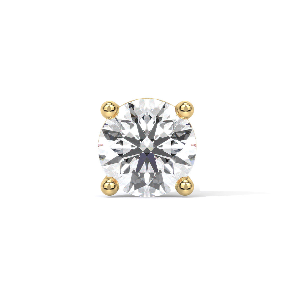 Round-Cut Men's Diamond Stud