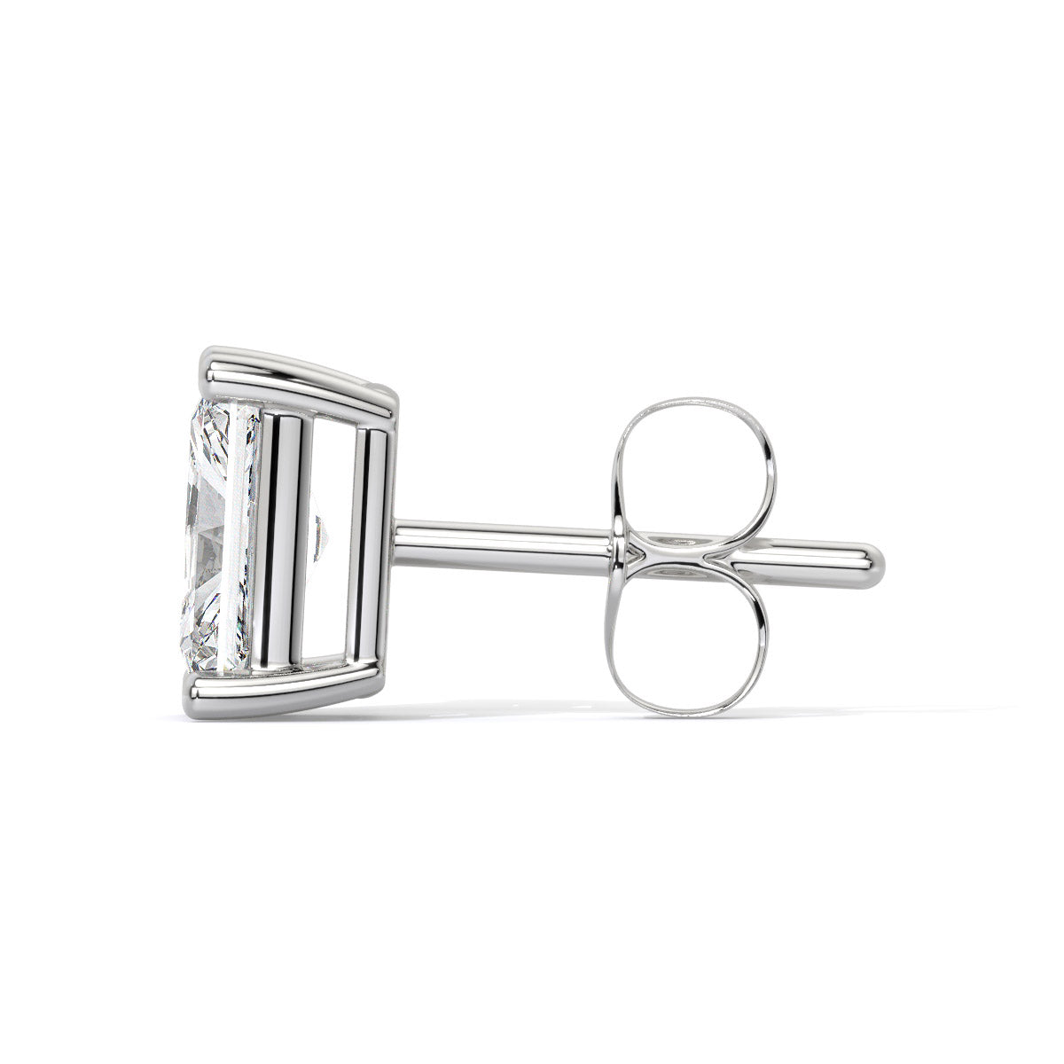 Radiant-Cut Men's Diamond Stud