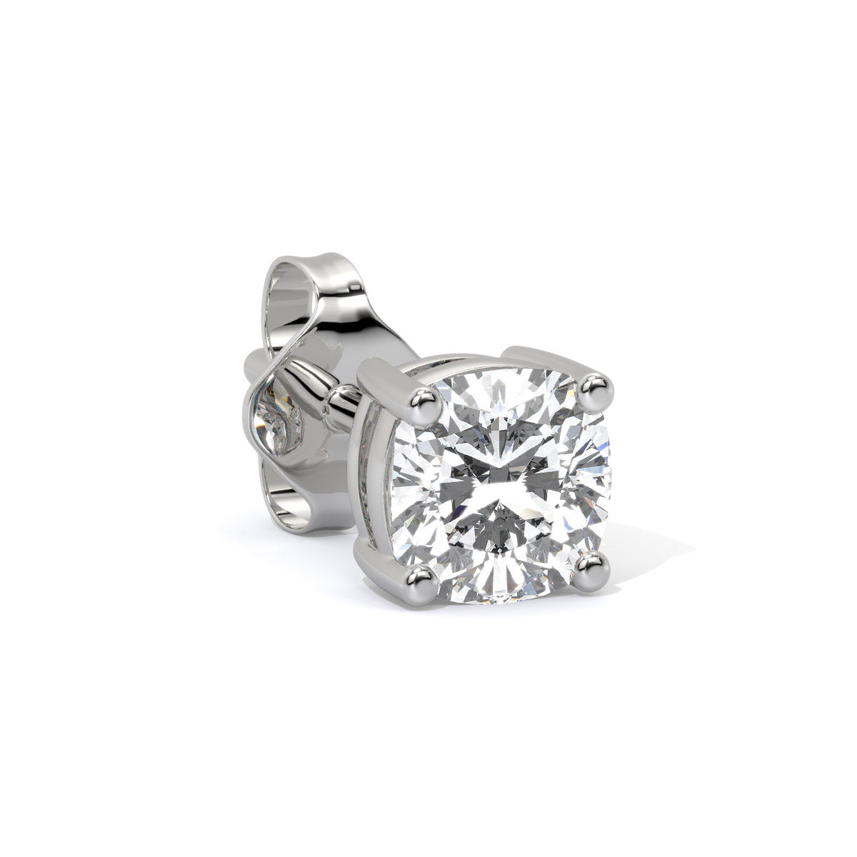 Cushion-Cut Men's Diamond Stud