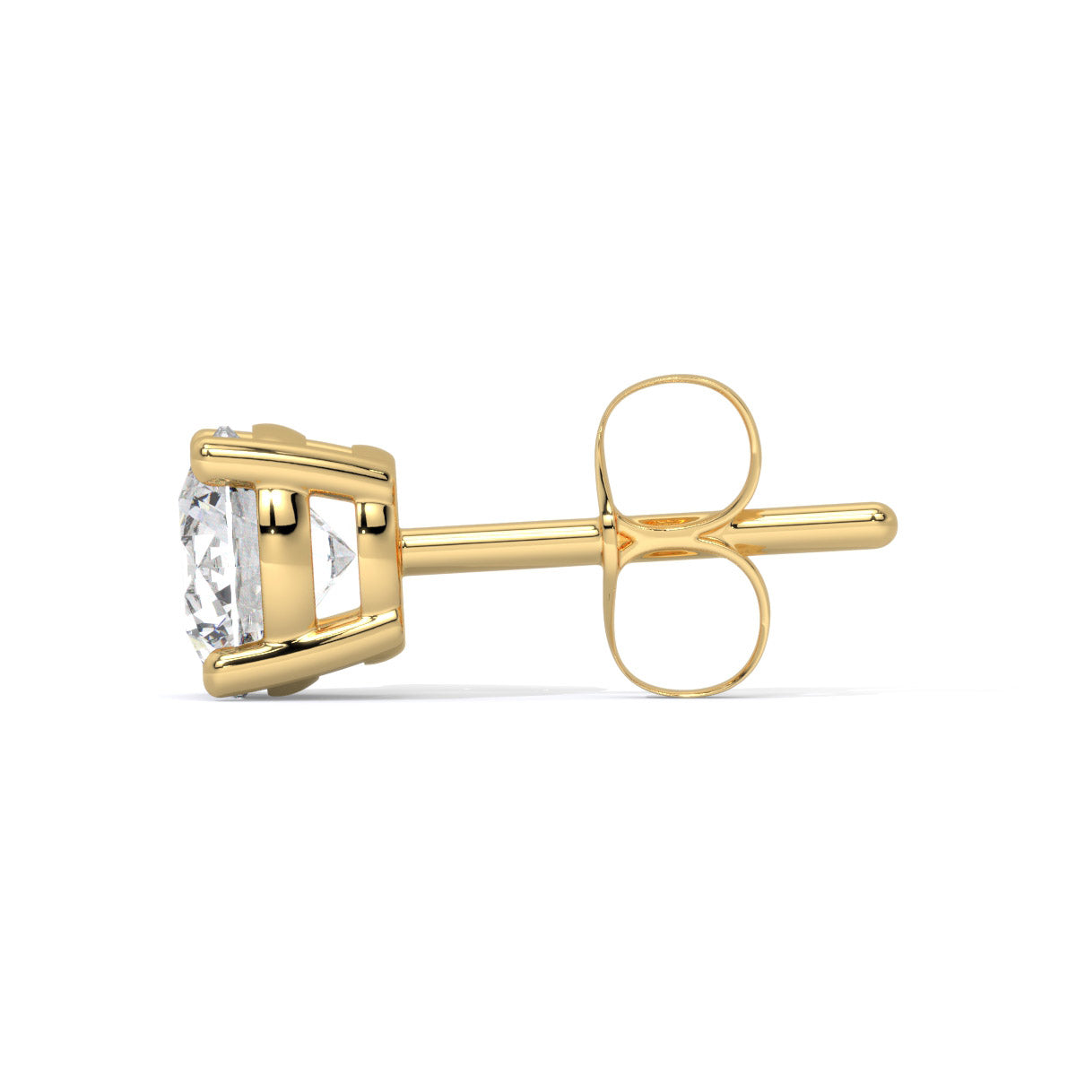 Round-Cut Men's Diamond Stud