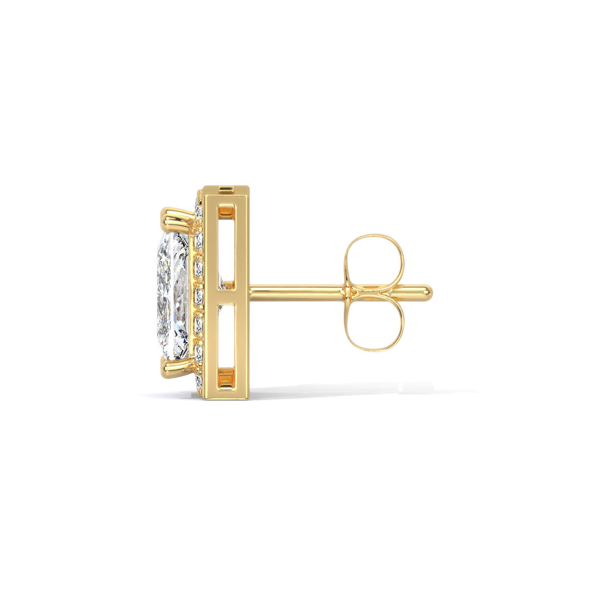 Crown Edge Men's Diamond Stud