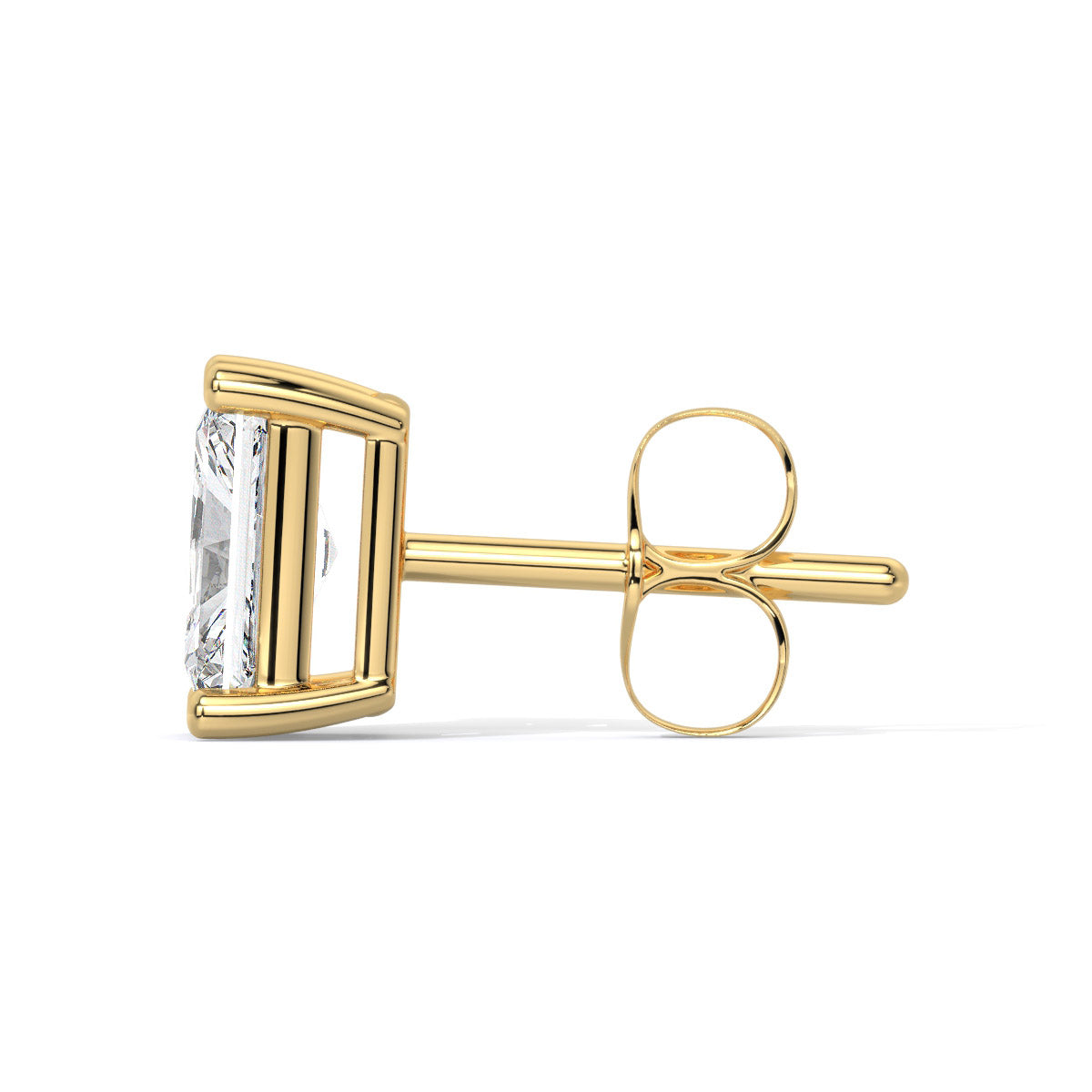 Radiant-Cut Men's Diamond Stud