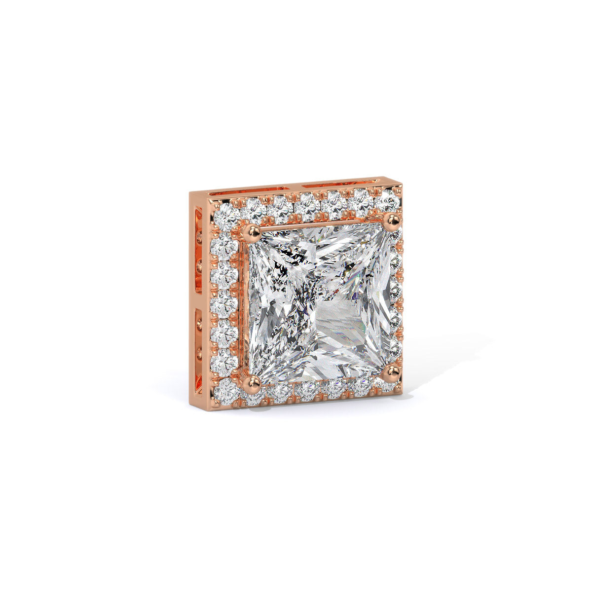 Crown Edge Men's Diamond Stud
