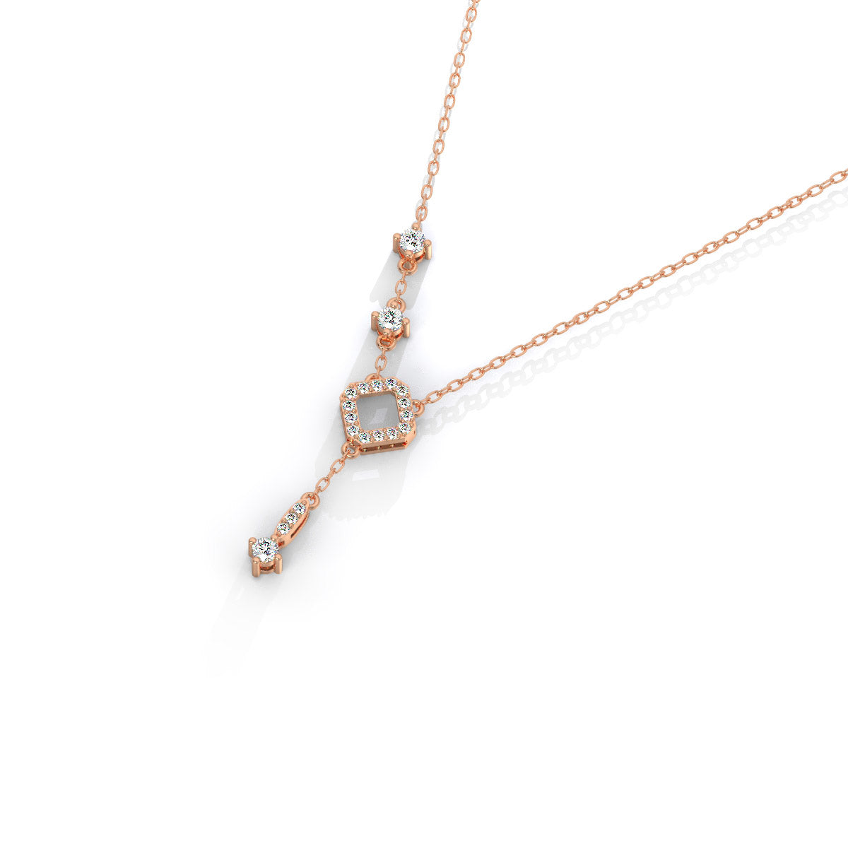 Stellar Prism Diamond Cascade Pendant