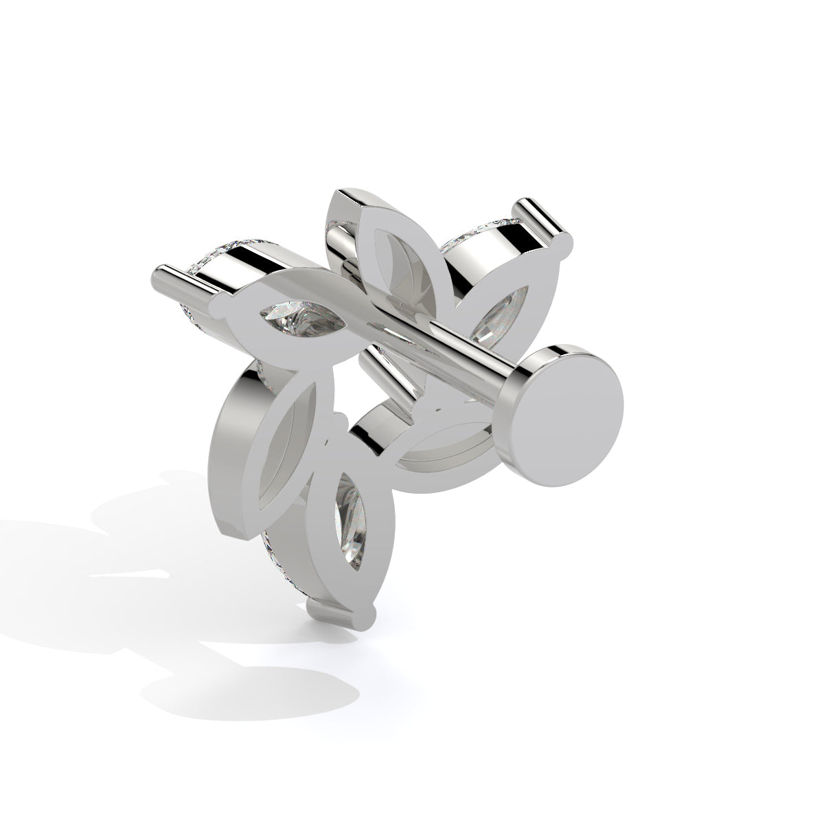 Dewdrop Blossom Diamond Nose Pin