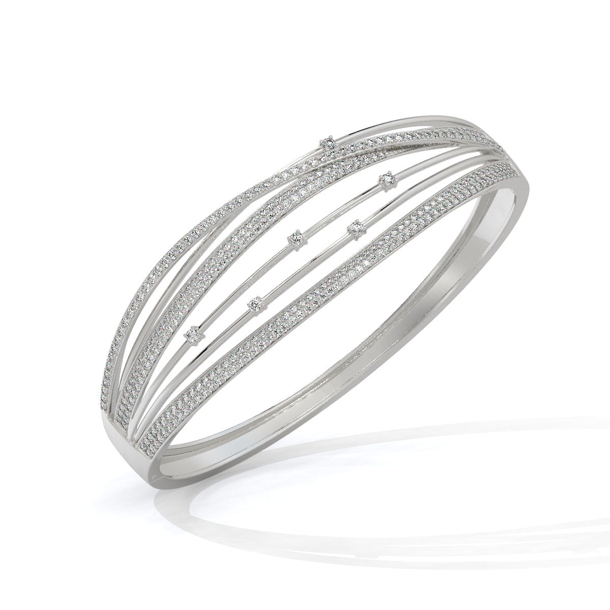 Dazzle Flow Diamond Bangle