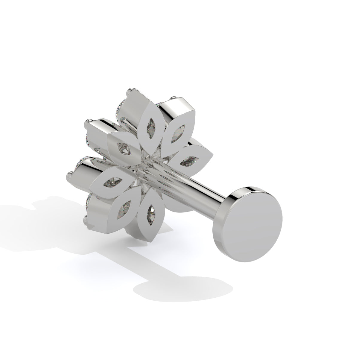 Floral Bloom Diamond Nose Pin