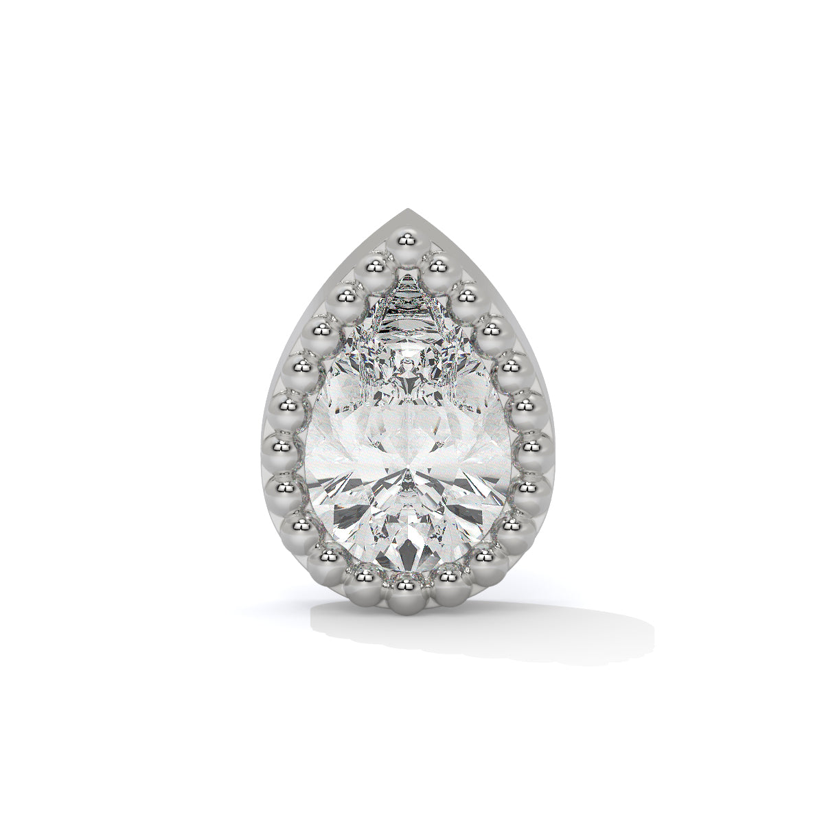 Teardrop Diamond Nose Pin