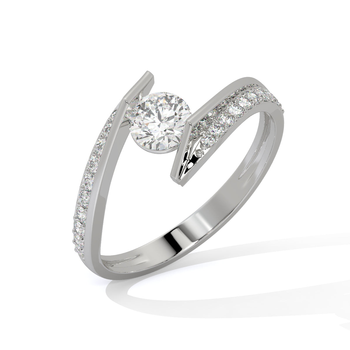 Eternal Embrace – Dual-Tone Diamond Ring