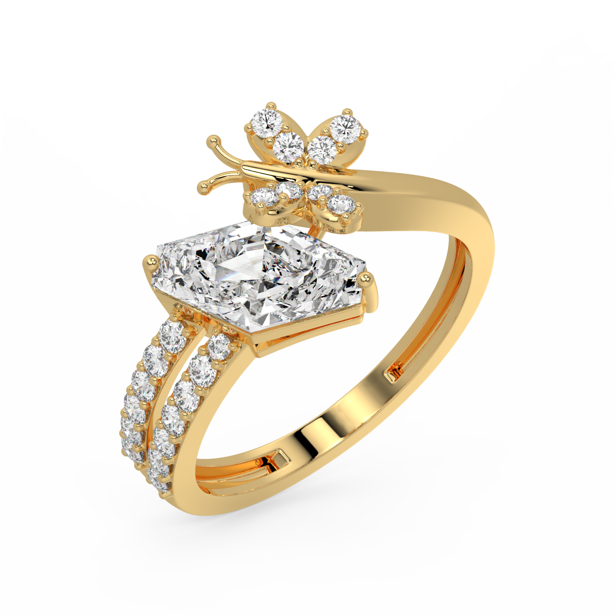 Butterfly Serenade Diamond Ring