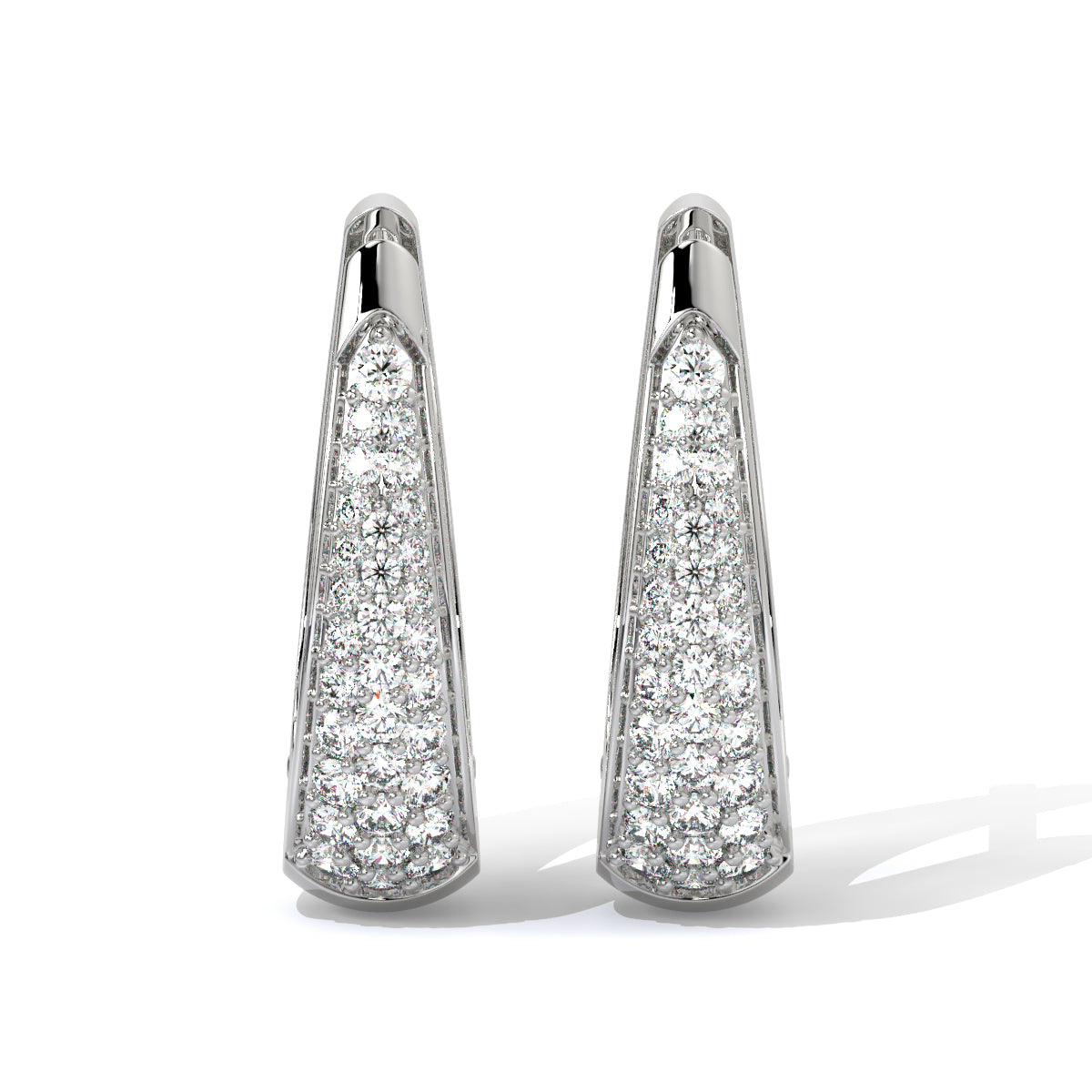 Tapered Diamond Hoops