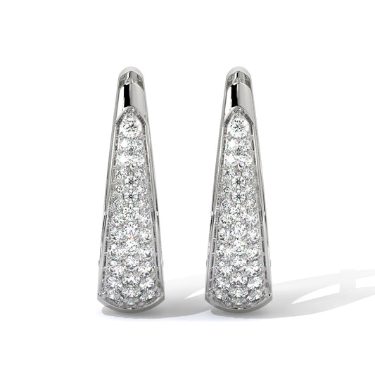 Tapered Diamond Hoops
