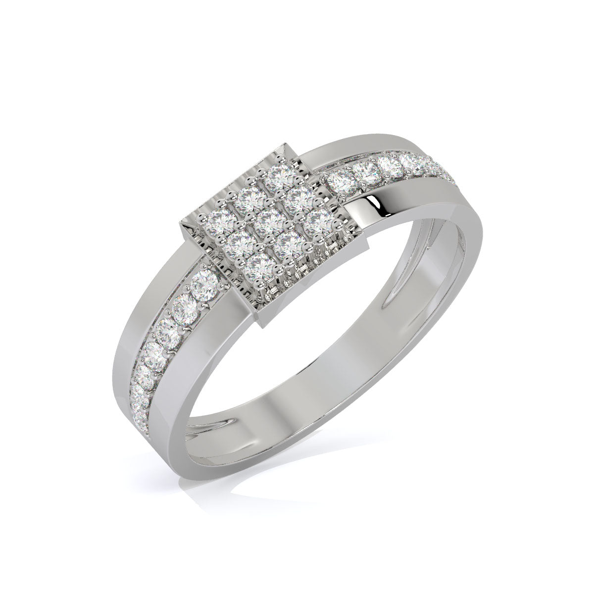 Royal Grid Men's Diamond Ring